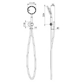Phoenix Tapware NX Iko Hand-held Shower with Bracket