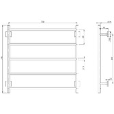 Phoenix Tapware Radii Square Non-Heated Brass Towel Ladder Rail