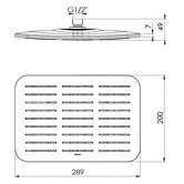 Phoenix Tapware NX 280mm Cape Shower Head