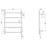 Phoenix Tapware Radii 550 x 738mm Heated Towel Rail