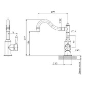 Phoenix Tapware Nostalgia Shepherd's Crook Kitchen Sink Mixer