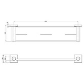 Phoenix Tapware Square Radii Bathroom Shelf