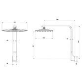 Phoenix Tapware NX Cape 289mm Shower Head &amp; Arm