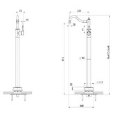 Phoenix Tapware Nostalgia Floor Mounted Bath Mixer
