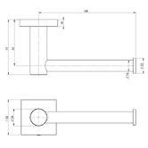 Phoenix Tapware Square Radii Toilet Roll Holder