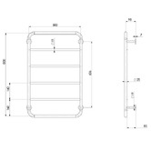 Phoenix Tapware Vivid Slimline Non-Heated 800 X 500mm Brass Towel Rail