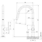 Phoenix Tapware Vivid Slimline Pull-Out Sink Mixer