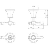 Phoenix Tapware Nostalgia Lever Wall Top Assemblies