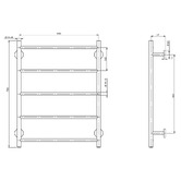 Phoenix Tapware Radii Non-Heated Round Ladder Towel Rail