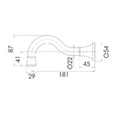 Phoenix Tapware Nostalgia Shepherd's Crook Bath Spout