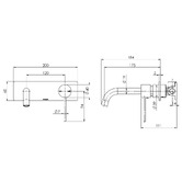 Phoenix Tapware Vivid Slimline Bath Spout &amp; Wall Mixer Tap