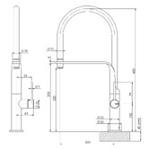 Phoenix Tapware Vido Flexible Hose Kitchen Sink Mixer