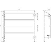 Phoenix Tapware Radii Non-Heated Round Ladder Towel Rail