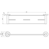 Phoenix Tapware Round Radii Bathroom Shelf