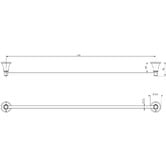 Phoenix Tapware Nostalgia 750mm Single Towel Rail