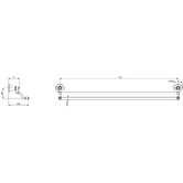 Phoenix Tapware Nostalgia 750mm Double Bar Vertical Brass Towel Rail