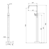 Phoenix Tapware Mekko Floor Mounted Bath Mixer
