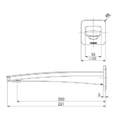 Phoenix Tapware Mekko 200mm Wall Basin Spout