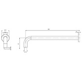 Phoenix Tapware Vivid Curved 400mm Shower Arm