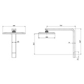 Phoenix Tapware NX Orli 288mm Shower Head &amp; Arm