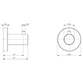 Phoenix Tapware Round Radii Robe Hook