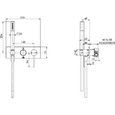 Phoenix Tapware Vivid Slimline Wall Shower System