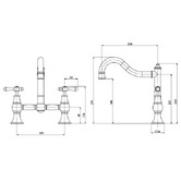 Phoenix Tapware Nostalgia Shepherd's Crook Exposed Sink Set