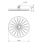 Phoenix Tapware NX Vive 250mm Shower Head