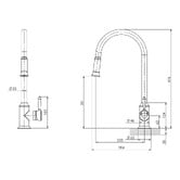Phoenix Tapware Nostalgia Pull-Out Kitchen Sink Mixer