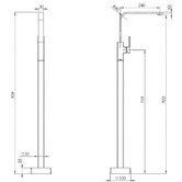 Phoenix Tapware Radii Floor Mounted Bath Mixer