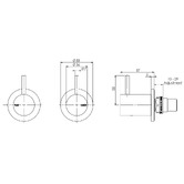 Phoenix Tapware Vivid Extended Wall Top Assemblies