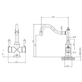 Phoenix Tapware Nostalgia Twin Handle Kitchen Sink Mixer