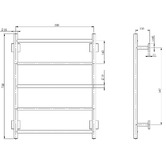 Phoenix Tapware Radii Square Non-Heated Brass Towel Ladder Rail
