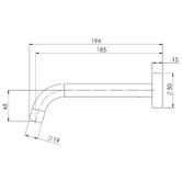 Phoenix Tapware Vivid Slimline 180mm Curved Basin Spout