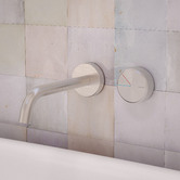 Phoenix Tapware Axia Wall Basin  Bath Curved Outlet Mixer Set 180mm