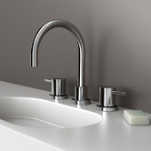 Phoenix Tapware Vivid Pin Lever Basin Set Swivel Gooseneck Spout