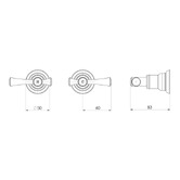 Phoenix Tapware Cromford Wall Top Assemblies with Extended Spindles