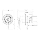 Phoenix Tapware Cromford Shower/Bath Wall Mixer Trim Kit Only