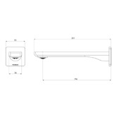 Phoenix Tapware Gloss MKII 200mm Bath/Basin Spout