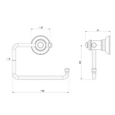 Phoenix Tapware Cromford Brass Toilet Roll Holder