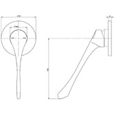 Phoenix Tapware Ivy MKII Extended Shower Mixer Trim Kit