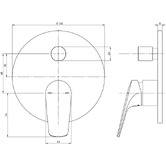Phoenix Tapware Ivy MKII Shower/Bath Wall Mixer with Diverter Trim Kit Only