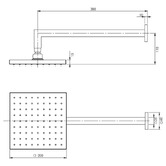 Phoenix Tapware Lexi Round 200mm Shower Arm &amp; Head