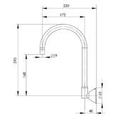 Phoenix Tapware Ivy Gooseneck 170mm Sink Spout