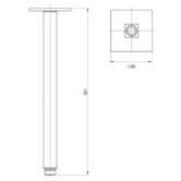 Phoenix Tapware Lexi 320mm Square Ceiling Shower Arm