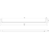 Phoenix Tapware Gloss Single Bar Brass Towel Rail