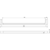 Phoenix Tapware Gloss Single Bar Brass Towel Rail