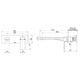 Phoenix Tapware Radii 200mm Basin Wall Mixer Set