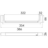 Phoenix Tapware Gloss 350mm Brass Hand Towel Rail