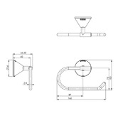 Phoenix Tapware Ivy Brass Toilet Roll Holder